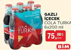 COLA TURKA GAZLI İÇECEK KOLA 6X200 ML